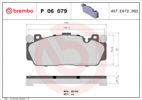 Sada brzdových destiček BREMBO P06079 - BMW