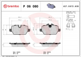Sada brzdových destiček BREMBO P06080 - MINI