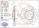 Brzdový kotouč BREMBO 09.A828.11 - MERCEDES-BENZ