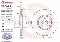 Brzdový kotouč BREMBO 09.A828.21 - MERCEDES-BENZ Brzdový kotouč BREMBO 09.A828.21 - MERCEDES-BENZ
