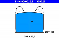 Sada brzdových destiček ATE 13.0460-6028 (AT 606028) - VW