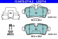 Sada brzdových destiček ATE Ceramic 13.0470-2714 (AT LD2714) - MINI