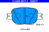 Sada brzdových destiček ATE 13.0460-5817 (AT 605817) - TOYOTA