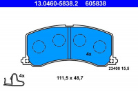 Sada brzdových destiček ATE 13.0460-5838 (AT 605838) - SUZUKI
