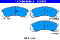 Sada brzdových destiček ATE 13.0460-5958 (AT 605958) - MITSUBISHI