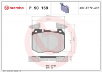 Sada brzdových destiček BREMBO P50159