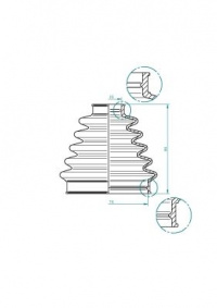 Sada měchů, hnací hřídel LÖBRO 190968