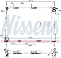 Chladič motoru NISSENS 67284 Chladič motoru NISSENS 67284