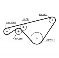 Rozvodový řemen GATES (GT 5463XS) - PORSCHE