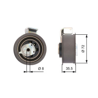 Napínací kladka GATES (GT T43021) - FORD, VW