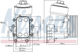 Olejový chladič, motorový olej NISSENS 91158