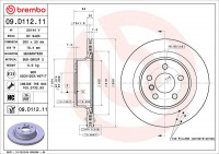 Brzdový kotouč BREMBO 09.D112.11