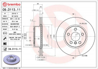 Brzdový kotouč BREMBO 09.D113.11