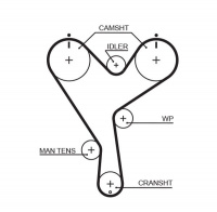 Rozvodový řemen GATES (GT 5402XS) - TOYOTA