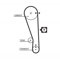 Rozvodový řemen GATES (GT 5036) - HYUNDAI, MITSUBISHI