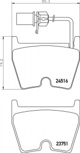 Sada brzdových destiček BREMBO P85138