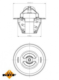 Termostat, chladivo NRF 725212