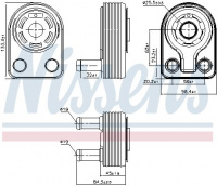 Chladič motorového oleje NISSENS 90971