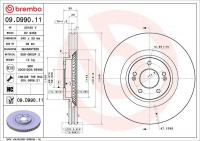 Brzdový kotouč BREMBO 09.D990.11
