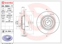Brzdový kotouč BREMBO 08.D864.11