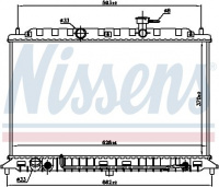 Chladič motoru NISSENS 66687 Chladič motoru NISSENS 66687