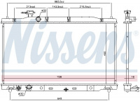 Chladič motoru NISSENS 681404 Chladič motoru NISSENS 681404