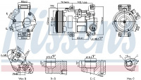 Kompresor klimatizace NISSENS 89516