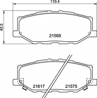 Sada brzdových destiček BREMBO P79040