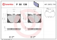 Sada brzdových destiček BREMBO P50139