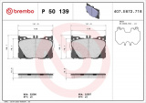Sada brzdových destiček BREMBO P50139