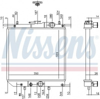 Chladič motoru NISSENS 61748 Chladič motoru NISSENS 61748