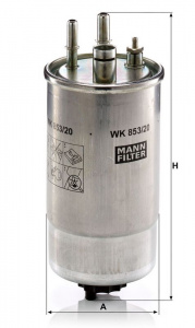 Palivový filtr MANN WK853/20 (MF WK853/20) - FIAT