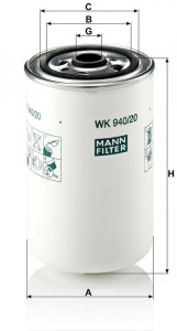 Palivový filtr MANN WK940/20 (MF WK940/20) - RENAULT TRUCKS