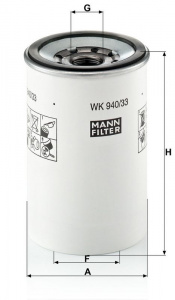 Palivový filtr MANN WK940/33X (MF WK940/33X) - RENAULT TRUCKS, VOLVO