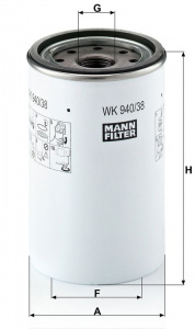 Palivový filtr MANN WK940/38X (MF WK940/38X) - VOLVO