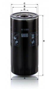 Olejový filtr MANN W1170/5 (MF W1170/5) Olejový filtr MANN W1170/5 (MF W1170/5)