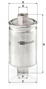 Palivový filtr MANN WK612/2 (MF WK612/2) - CHEVROLET, DAEWOO, ROVER