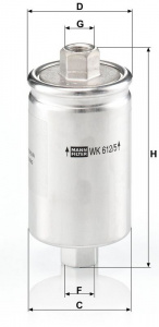 Palivový filtr MANN WK612/5 (MF WK612/5) - LADA