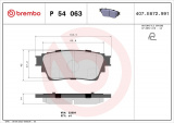 Sada brzdových destiček BREMBO P54063