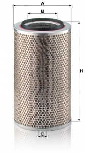 Vzduchový filtr MANN C23440/1 (MF C23440/1) - DAF, FIAT, MAN, IVECO, RENAULT TRUCKS