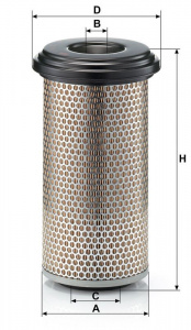 Vzduchový filtr MANN C17225 (MF C17225) - MERCEDES-BENZ