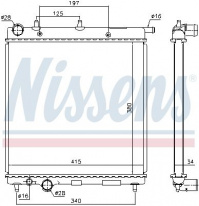 Chladič motoru NISSENS 61279 Chladič motoru NISSENS 61279