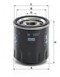 Olejový filtr MANN W8027 (MF W8027)