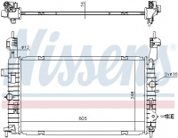 Chladič motoru NISSENS 630747 Chladič motoru NISSENS 630747