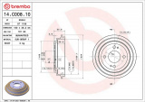 Brzdový buben BREMBO 14.C008.10