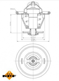 Termostat, chladivo NRF 725214