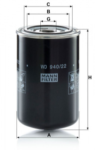 Hydraulický filtr MANN MF WD940/22 Hydraulický filtr MANN MF WD940/22