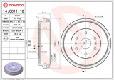 Brzdový buben BREMBO 14.C011.10