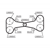 Sada rozvodového řemene GATES (GT K015312) - ALFA ROMEO