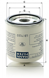 Filtr vzduchový kompresor MANN MF LB712/2